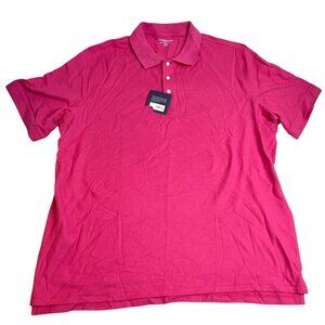 Croft & Barrow Mens Polo Shirt XXL Lilac Rose Pink Signature 100% Cotton